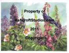 Blue Bird with Lupine and Foxglove